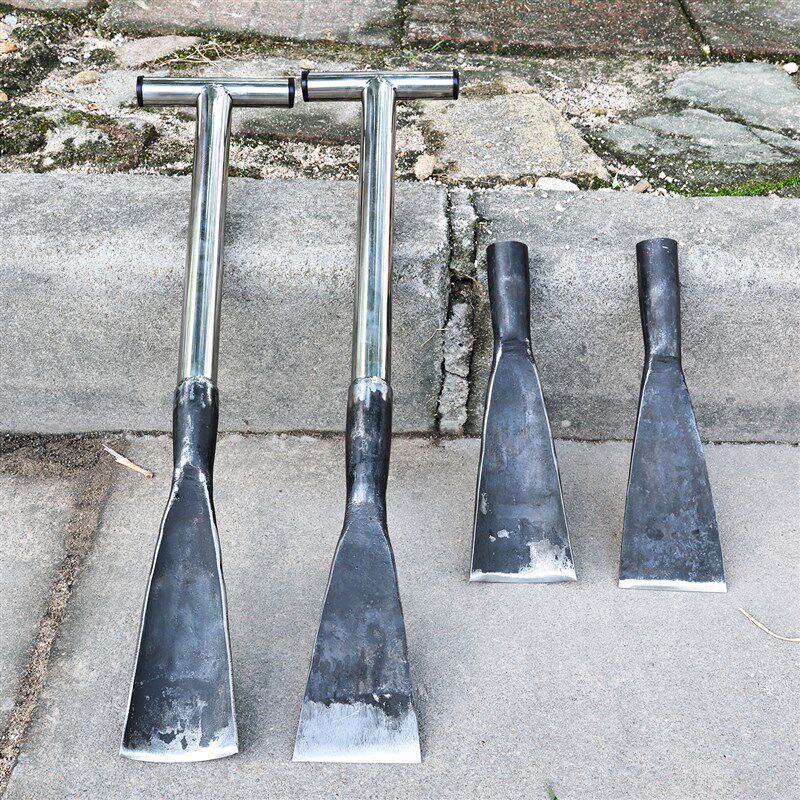 挖土铁锹洛阳铲除草神器老式锻打铁铲园艺工具松土挖沟打洞挖竹笋