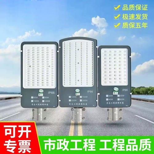 亚明led路灯头100W新农村道路户外防水电线杆照明灯庭院射灯路灯
