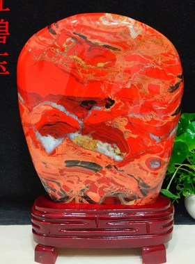 精品南非红碧玉鸡血石摆件天然奇石原石收藏礼品玉石镇宅观赏石头
