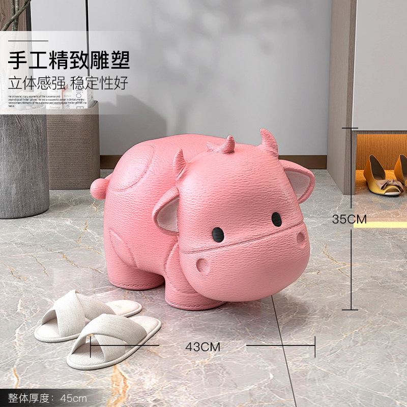 奶油风入户玄关换鞋凳摆件家居饰品门口客厅鞋柜座椅乔迁新居礼品