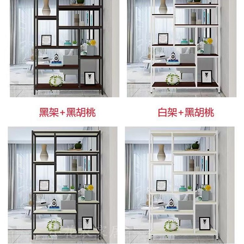 书架置物架落地客厅简约多层货架铁艺书柜办公室隔断收纳简易架子