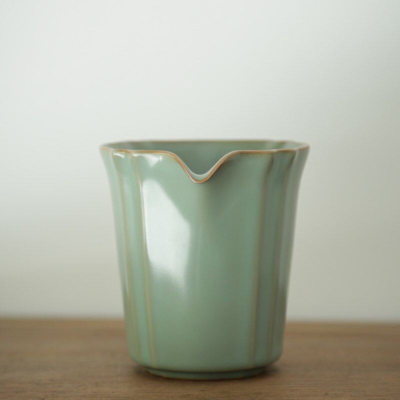 谢小金官窑大地公道杯汝瓷开片功夫茶具茶海景德镇陶瓷大号分茶器