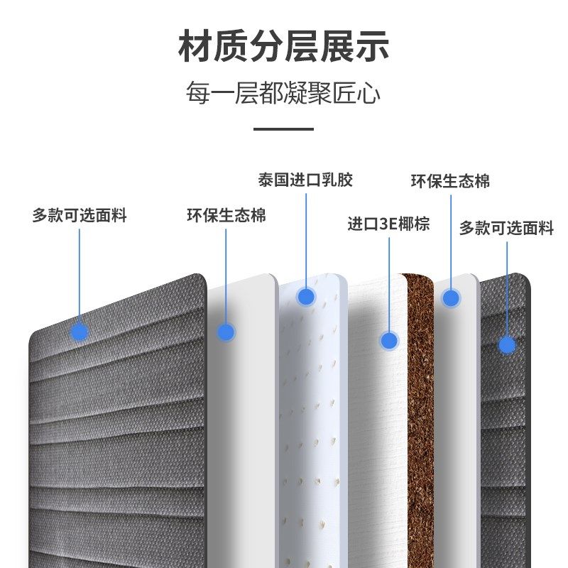 床垫家用卧室硬垫定制尺寸可折叠定做榻榻米垫子儿童椰棕垫订做