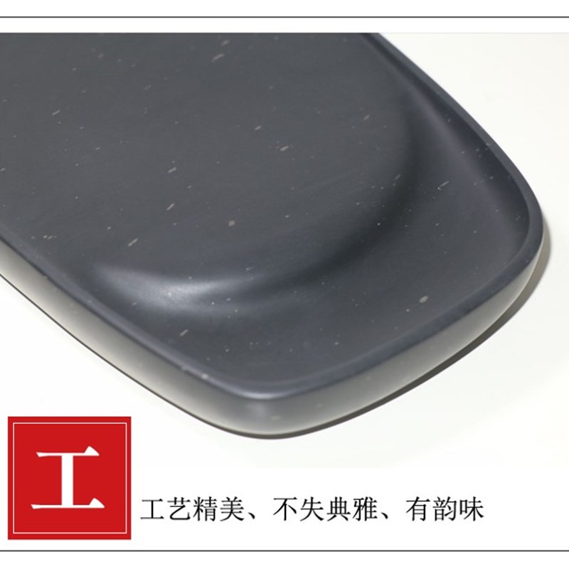 素工歙砚原石手工发墨如油书法书画文房四宝砚台宣纸湖笔墨条