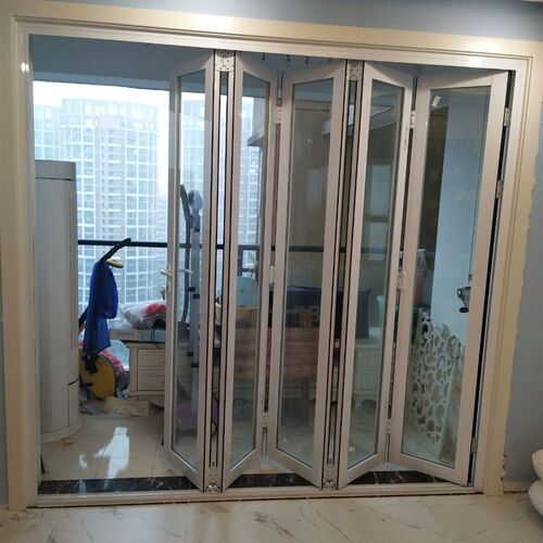 厦门大折叠门新款镶嵌阳台推拉门隔断门客厅铝镁钛合金室内移门窗