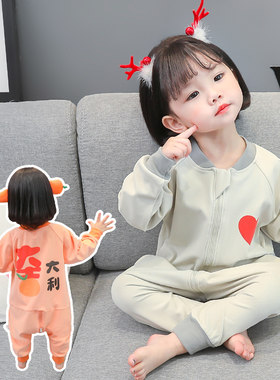 婴儿童分腿睡袋春秋冬季暖气房宝宝纱布德绒双向拉链式睡带防踢被