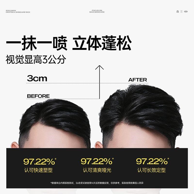 极男极男男士发胶发泥哑光发蜡持久造型清香自然蓬松定型喷雾头发