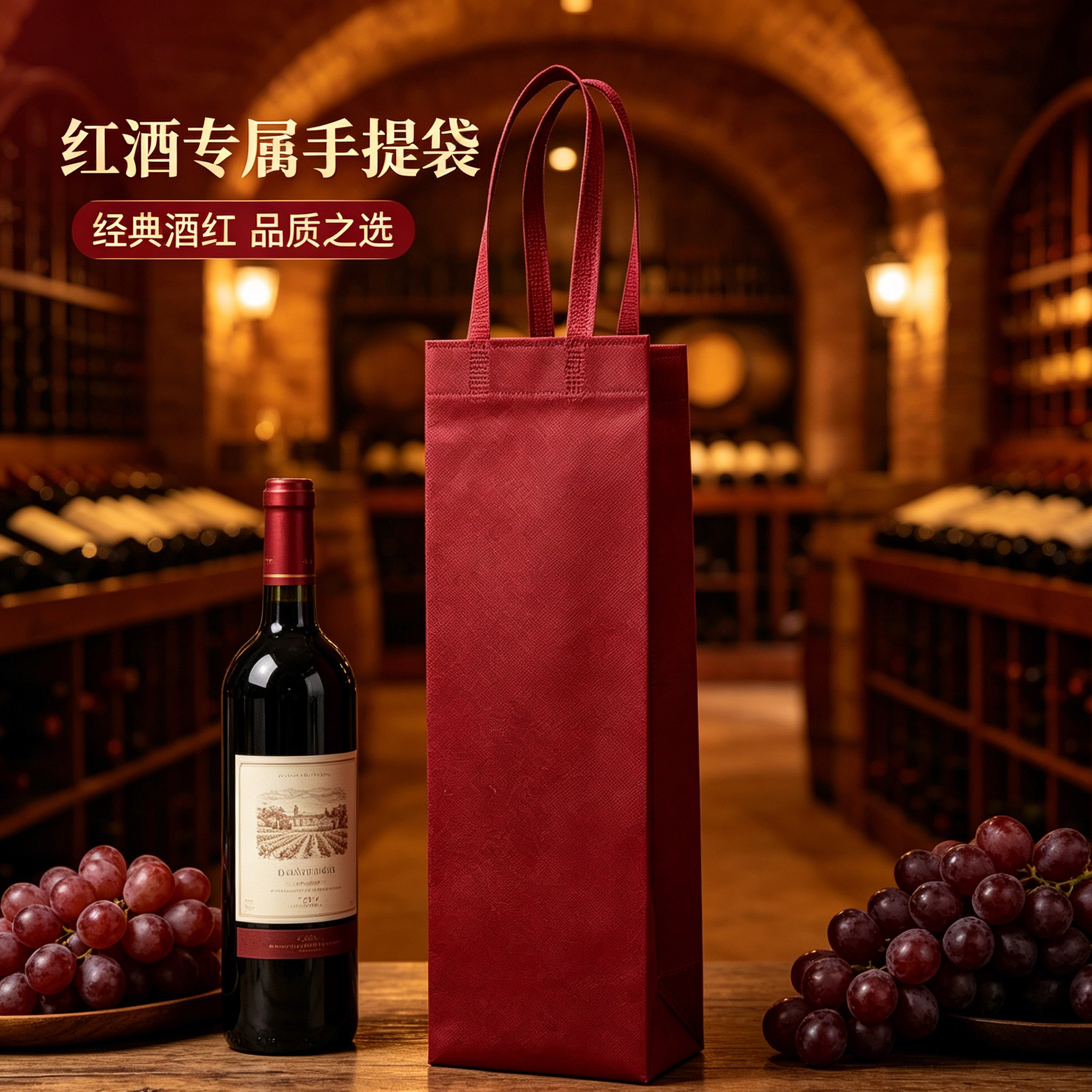 伊而安定制无纺布红酒袋包装
