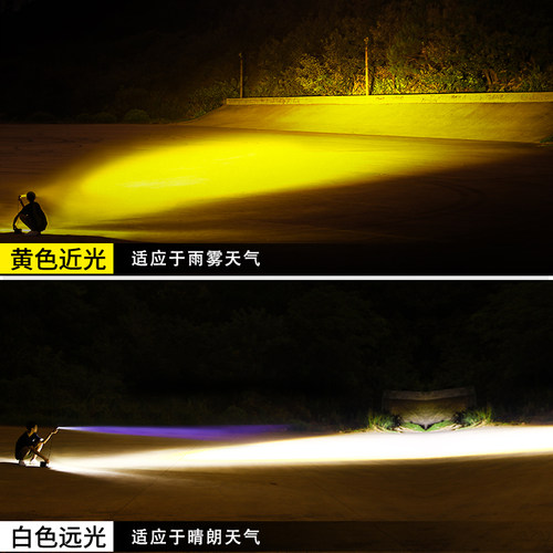 电动车灯摩托车铺路射灯强光改装超亮led大灯12v远近光透镜外置灯