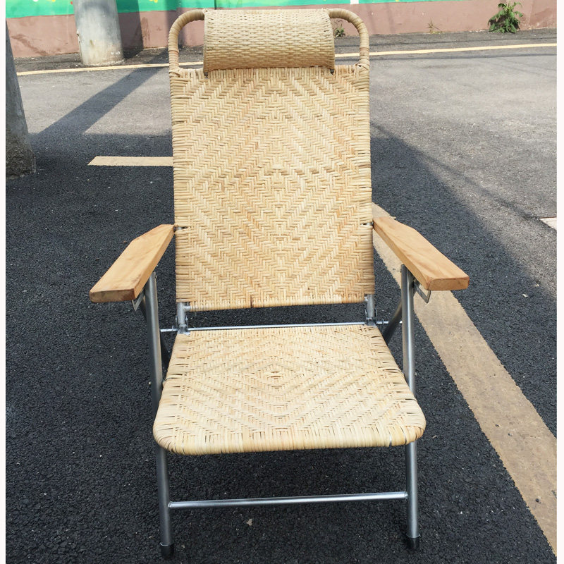 真藤藤椅现代折叠椅简约藤躺椅折叠午休椅整装经济型午睡椅办公室