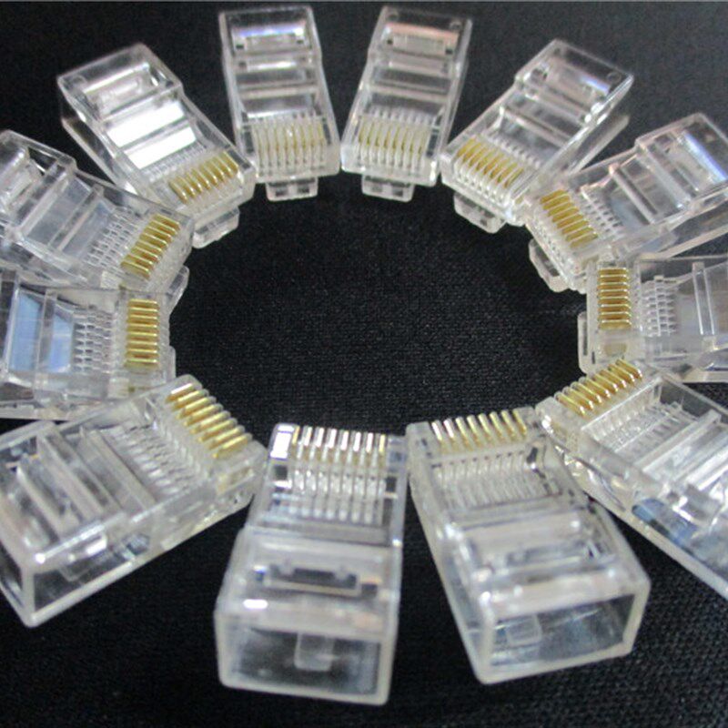 网络水晶头 八芯8P8C 网线水晶头 RJ45整包1000个/袋 500颗300颗