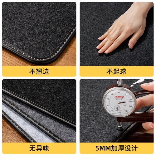 超大号毛毡鼠标垫简约定制游戏电竞桌垫电脑键盘书桌写字办公垫子