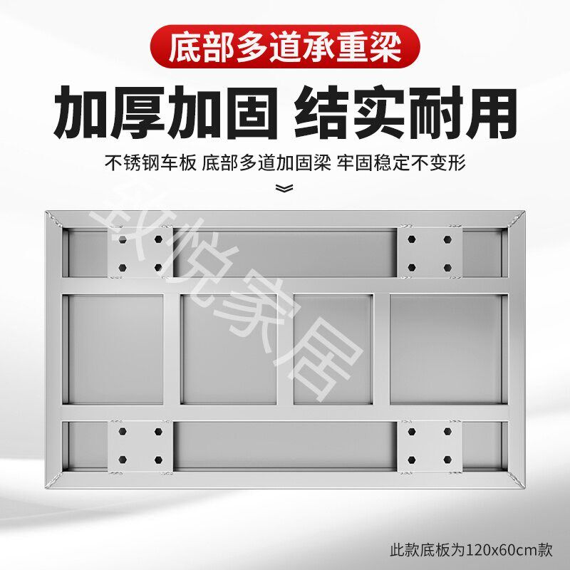 加厚不锈钢高围栏车摆摊餐车可折叠手推车搬运货物超市移动购物车