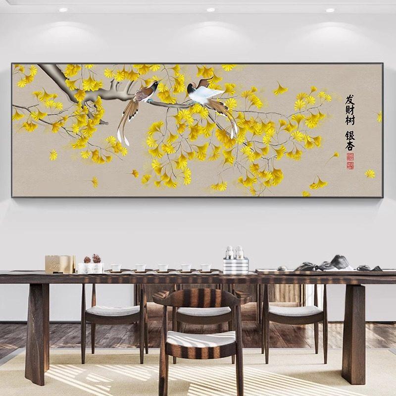 客厅装饰画水墨荷花沙发背景墙挂画新中式办公室壁画书房国画字画