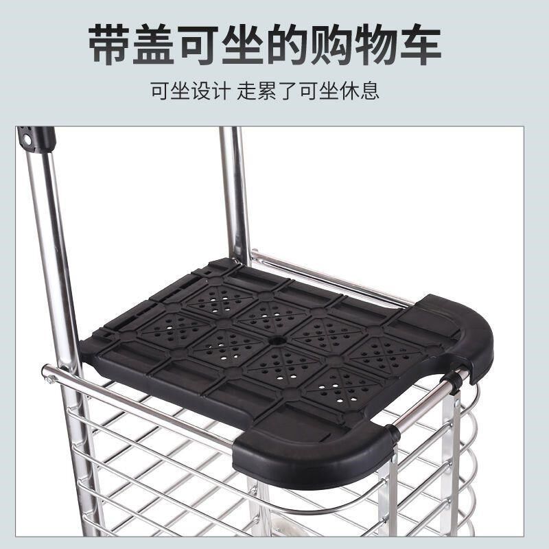 铝合金购物车小推车买菜小拉车可折叠手拖爬楼老年拉杆耐用家庭车