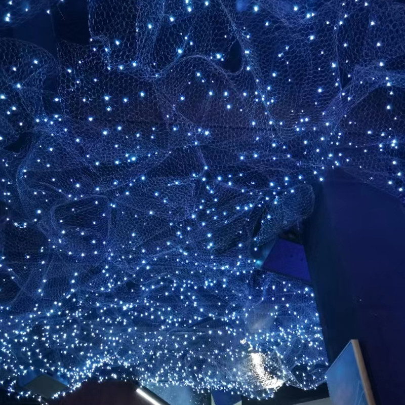 婚庆星空婚礼装饰道具遥控闪烁星空网灯渔网灯铁丝网灯满天星星灯