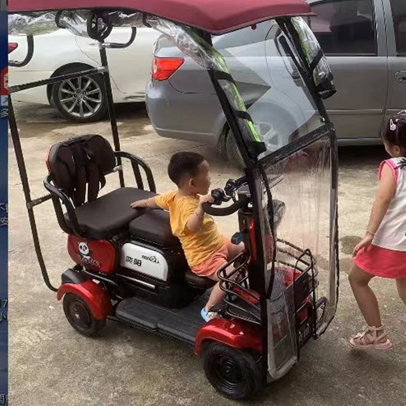 全封闭车棚加厚小型老年休闲车蓬四轮电动车棚三轮车雨棚遮掩蓬