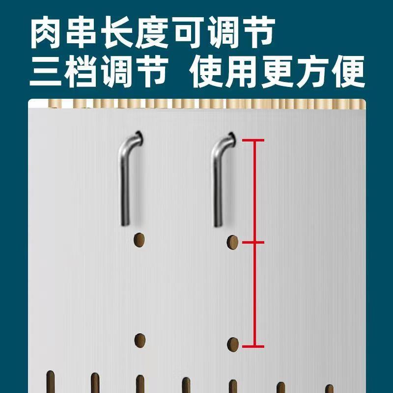 不锈钢烧烤穿羊肉串器工具机商用切肉机多功能家用长短快速穿串机
