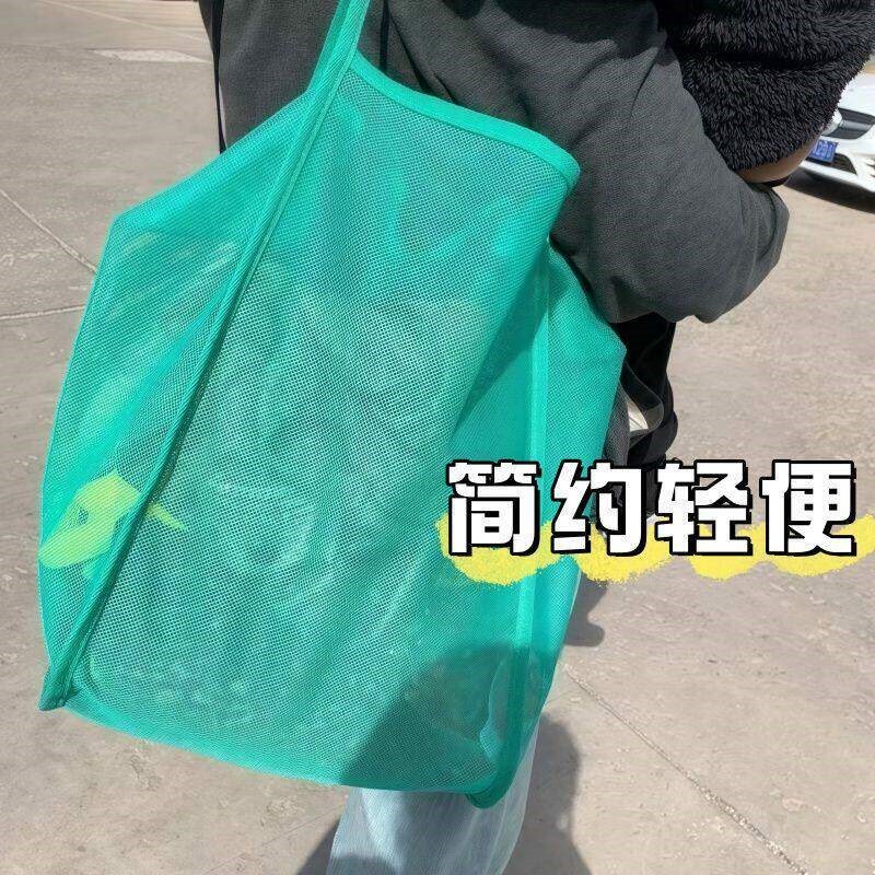 夏季沙滩包儿童收纳袋沙滩游泳收纳包海边沙滩袋网袋托特包整理袋