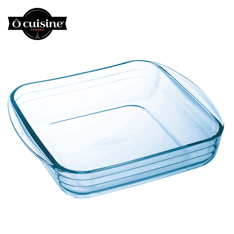 Ocuisine耐热玻璃烤盘 烤箱专用烘培家用方形烤盘加深微波炉烤盘