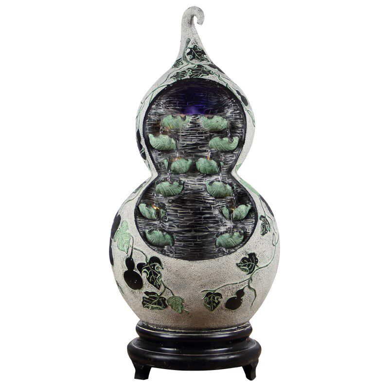 中式创意流水喷泉葫芦客厅家居装饰卧室玄关加湿器风水轮招财摆件