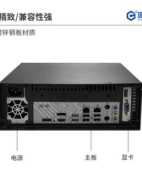 新品itx机箱迷你铝面板工业电脑主机外壳diy超小mini机箱卧式散热