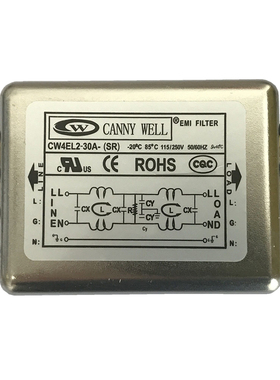 台湾EMI交流220V端子台电源滤波器CW4EL2 10A 20A单相30A导轨式SR