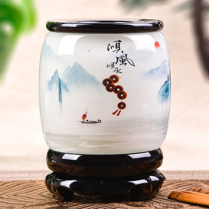 办公室旋转笔筒个性简约现代收纳盒桌面创意摆件高档商务礼品定制