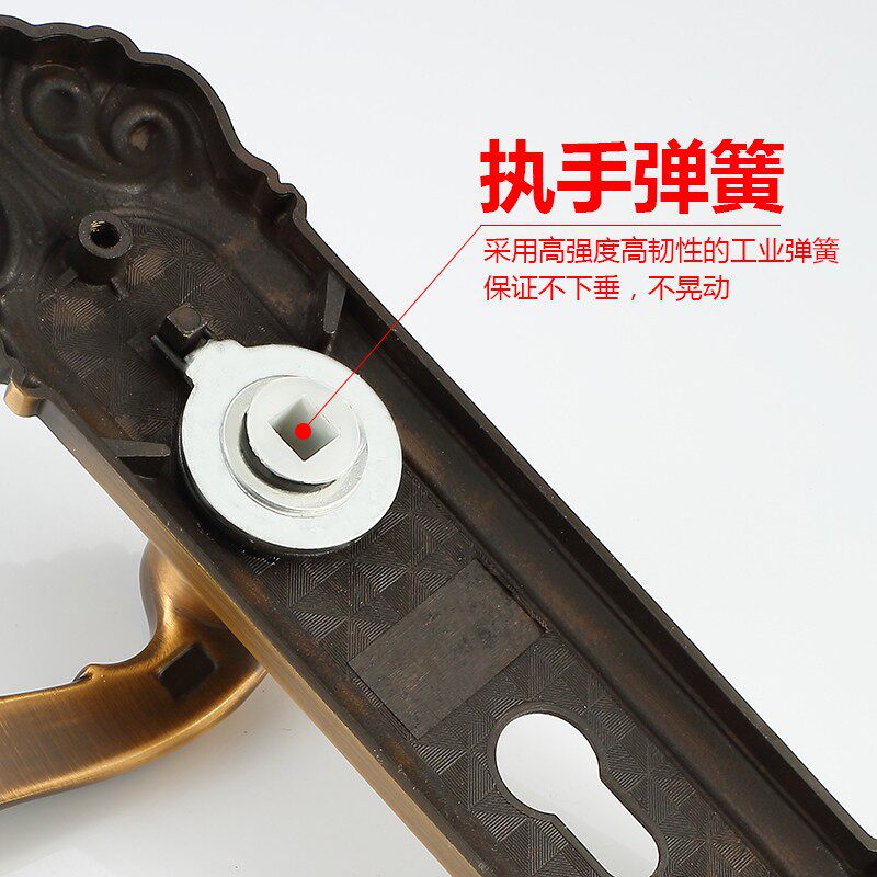 欧式门锁室内 卧室 通用型家用实木房间门锁具静音套装门锁把手
