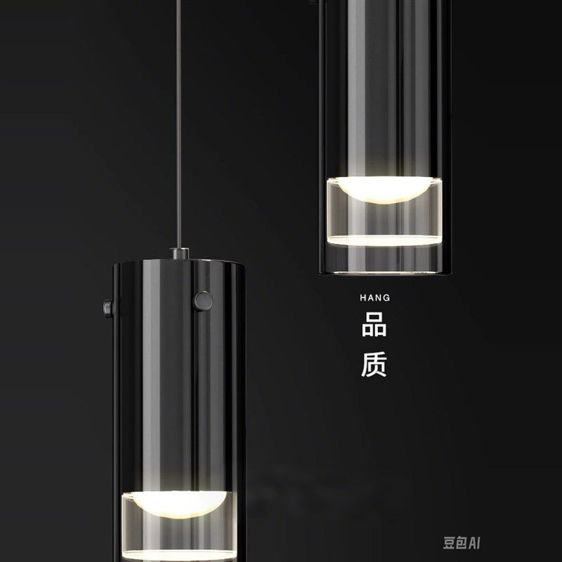意式极简床头玻璃小吊灯创意设计师可升降玄关吧台长线卧室小吊灯