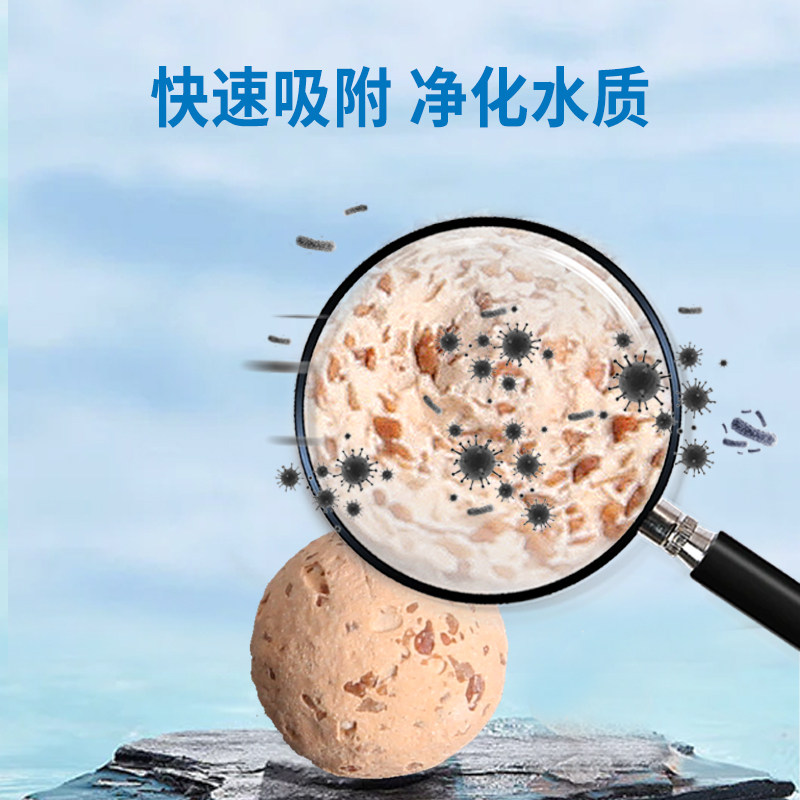 鱼缸过滤材料中空石英球硝化细菌屋陶瓷环培菌球鱼缸鱼池净水滤材