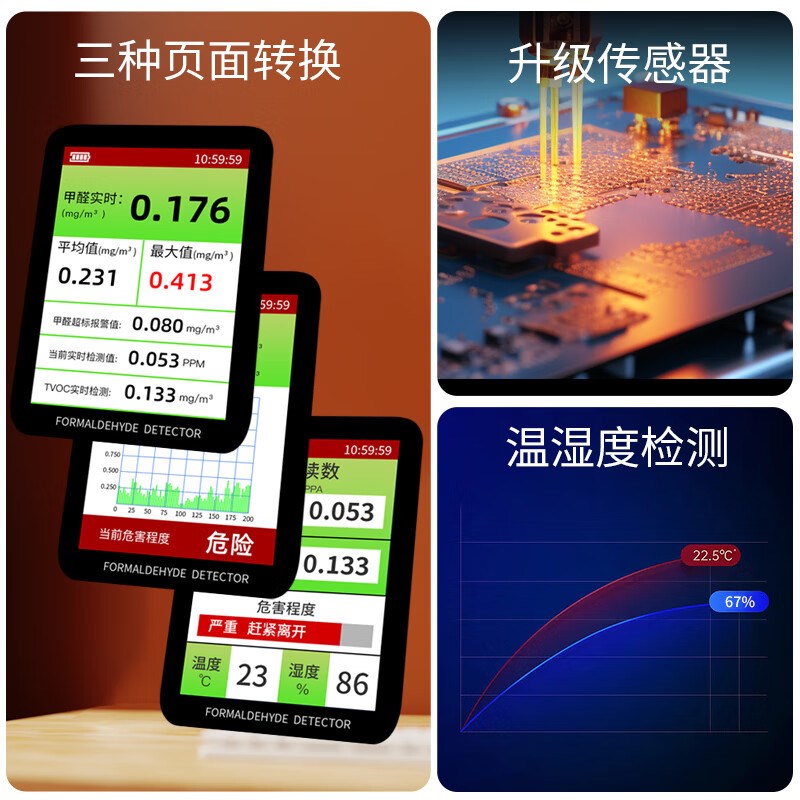 甲醛检测仪器专业家用自测盒新房测试高精度室内空气质量测试仪器