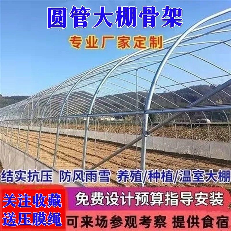 养殖大棚全套大棚骨架防晒隔热防水种植棚养鸡棚羊牛养猪大棚配件