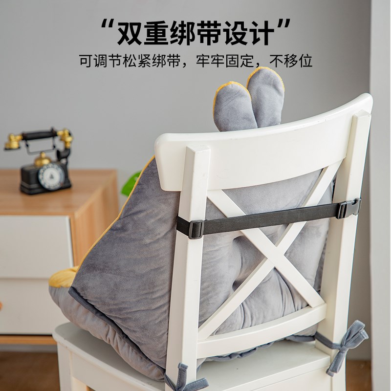 坐垫办公室靠背一体椅子垫学生宿舍屁垫久坐椅垫冬季加厚座垫