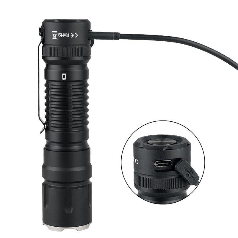索菲恩SC33强光战术手电筒5200lmXHP70.3Hi远射恒流户外便携直充