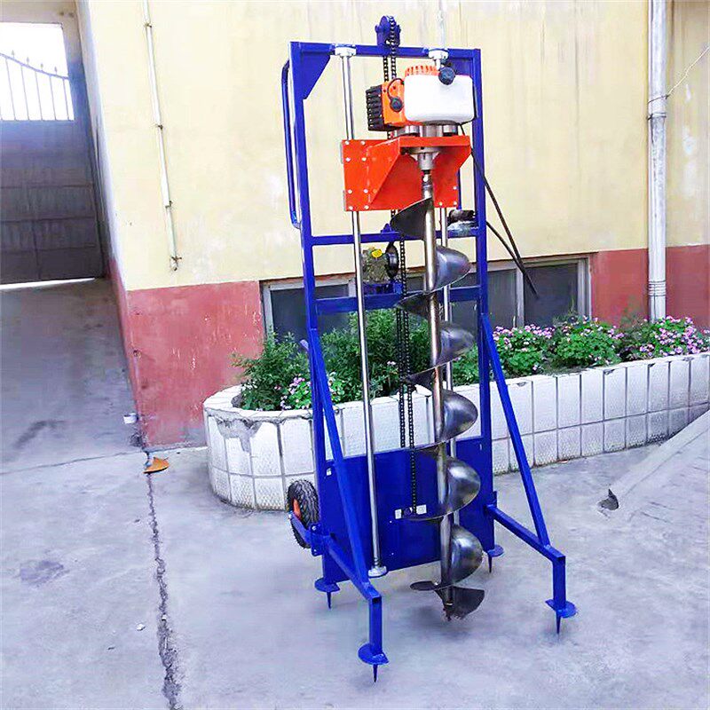 桩芯掏土工具手推带支架清管桩掏泥机电动链条升降桩孔取土钻坑机