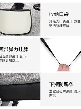 挡风被电动车冬季加绒加厚摩托车挡风罩电瓶车防风被冬季款墨绿色