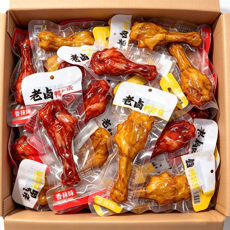 盐焗香辣卤味即食鸭翅根