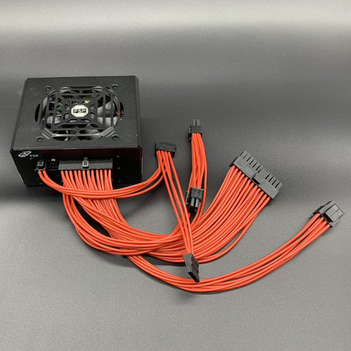 机械大师C24 C26 C34 C28 PRO定制SFX电源模组线硅胶镀银编织包网