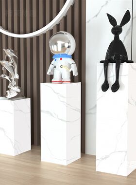 岩板大理石雕塑底座摆件花架立柱地台展示台客厅玄关落地展品基座