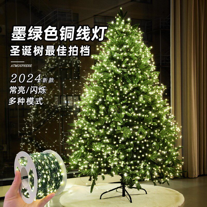圣诞树节装饰品led小彩灯闪灯串灯满天星铜线灯氛围布置装饰灯带
