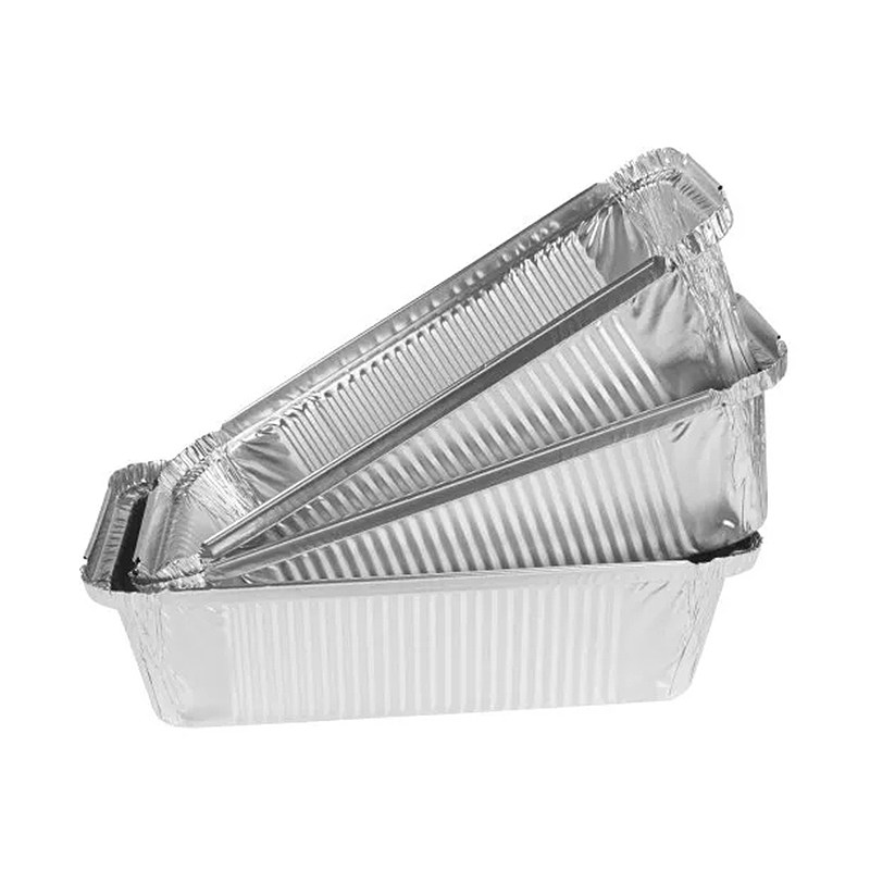 整箱装锡纸盒商用烧烤长方形一次性饭盒外卖打包盒铝箔餐盒焗饭盒