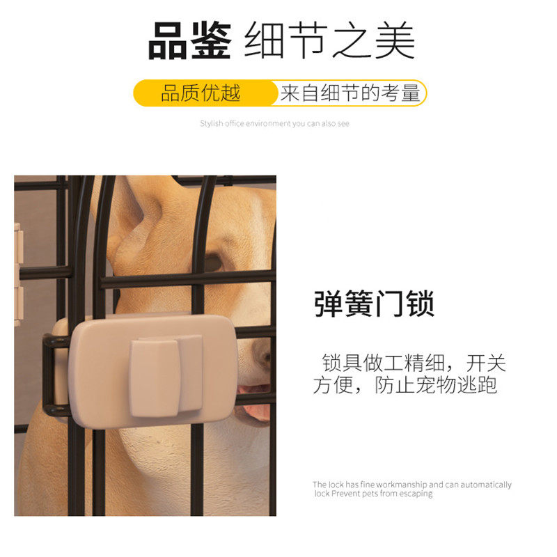 宠物笼子狗笼加粗小中大型犬猫兔子家用室内折叠铁笼狗窝猫笼子