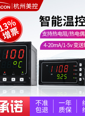 美控温控仪数显智能温控器220v温度控制器可调开关温控表k型pt100