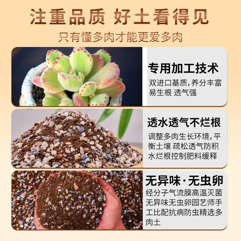 多肉专用颗粒土营养土多肉植物花土壤基质铺面扦插基质泥炭种植土