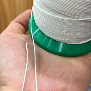 多彩线工坊白色亚麻棉麻手工鞋底上腊马克线圆蜡线粗细0.5至2.0MM