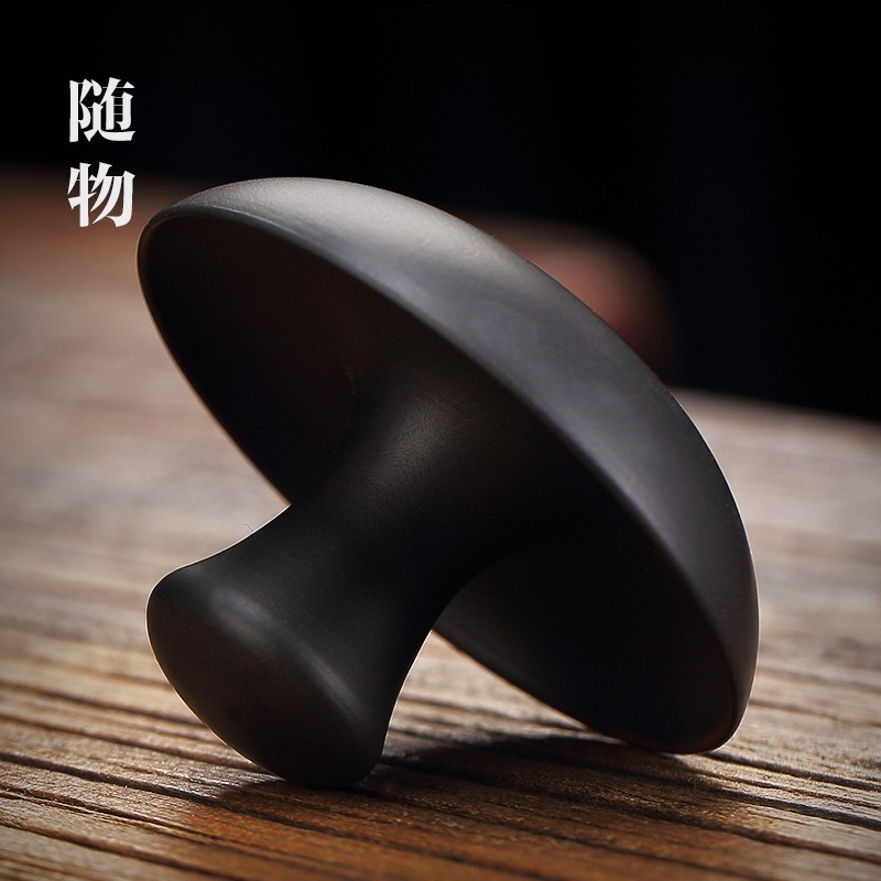 建水紫陶壶盖托陶瓷盖置茶壶盖架茶盖配件茶道紫砂壶功夫茶具配件