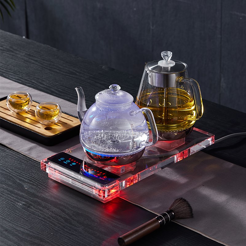 玉焰 K8自动上水电热水壶水晶玻璃抽水自吸式家用茶艺炉