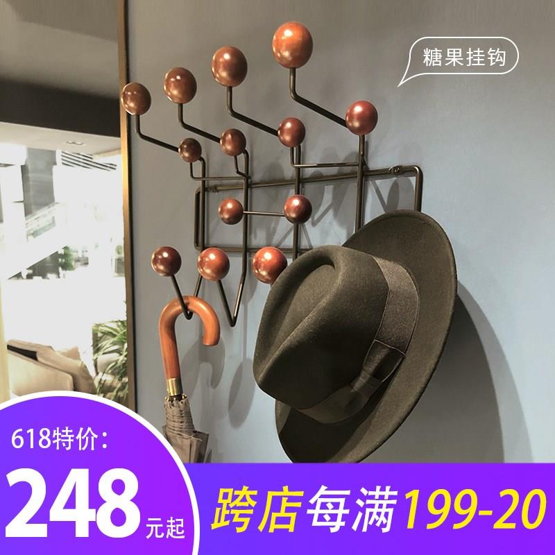 北欧Eames hang it all伊姆斯糖果挂钩衣架衣帽架实木衣帽钩