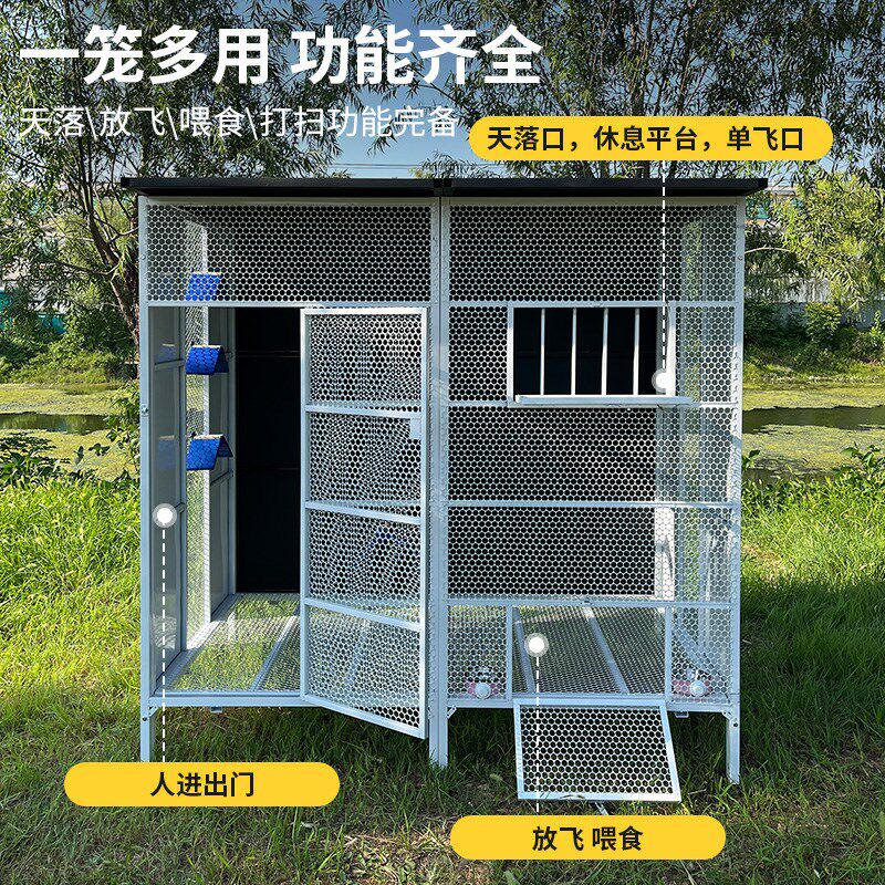 鸽笼鸽棚鸽子配对笼繁殖笼户外防雨防晒元宝狼。金属烤漆大型大号